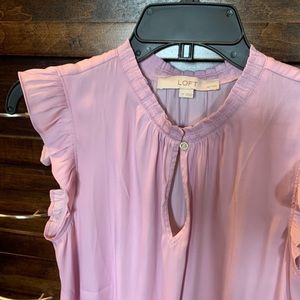 Loft Petite Small Lilac Sleeveless Top